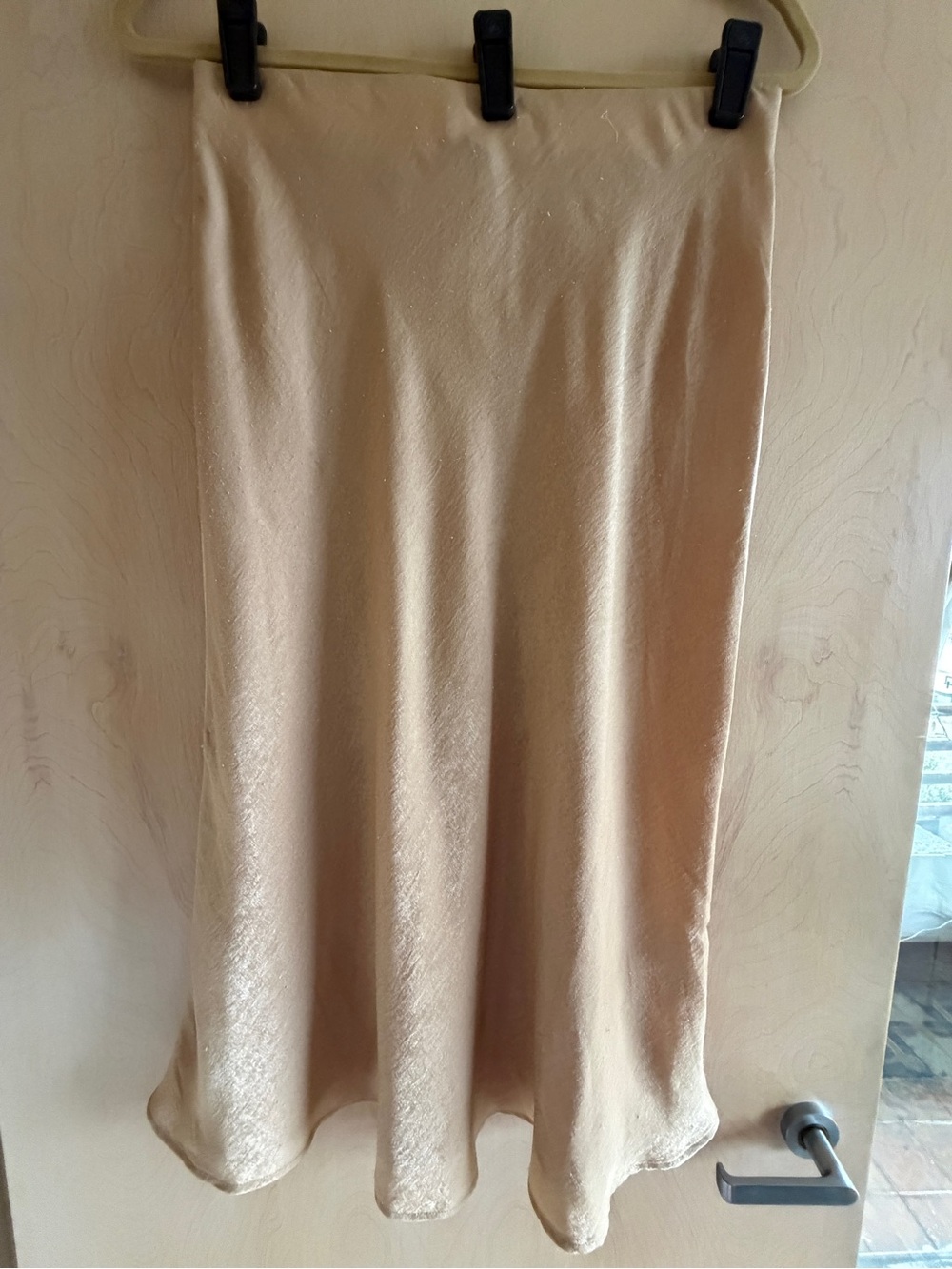 Banana Republic Champagne Satin Skirt - Circle Midi